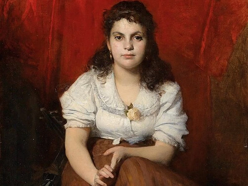 1848 - Franz Rumpler - Ragazza con gatti
